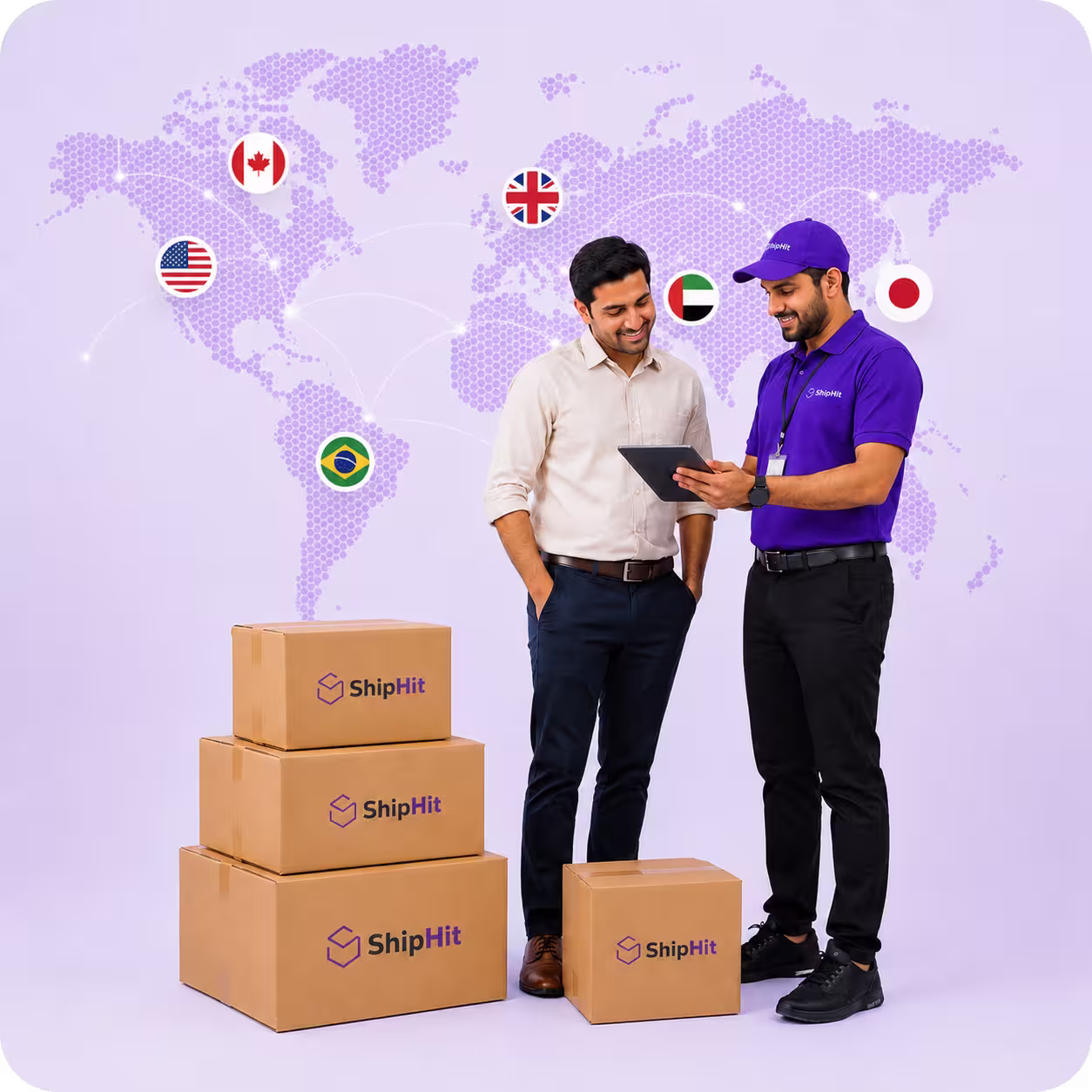 ShipHit team providing international courier and global shipping services from India
