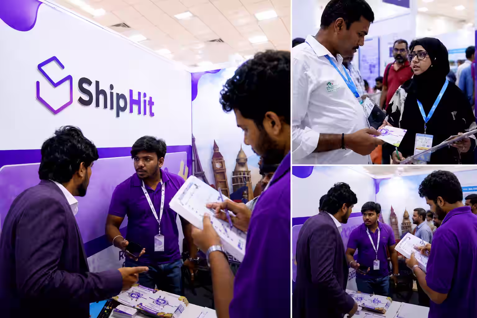 The ShipHit team with visitors at the ShipHit stall, CII Foodpro 2026, Chennai Trade Centre