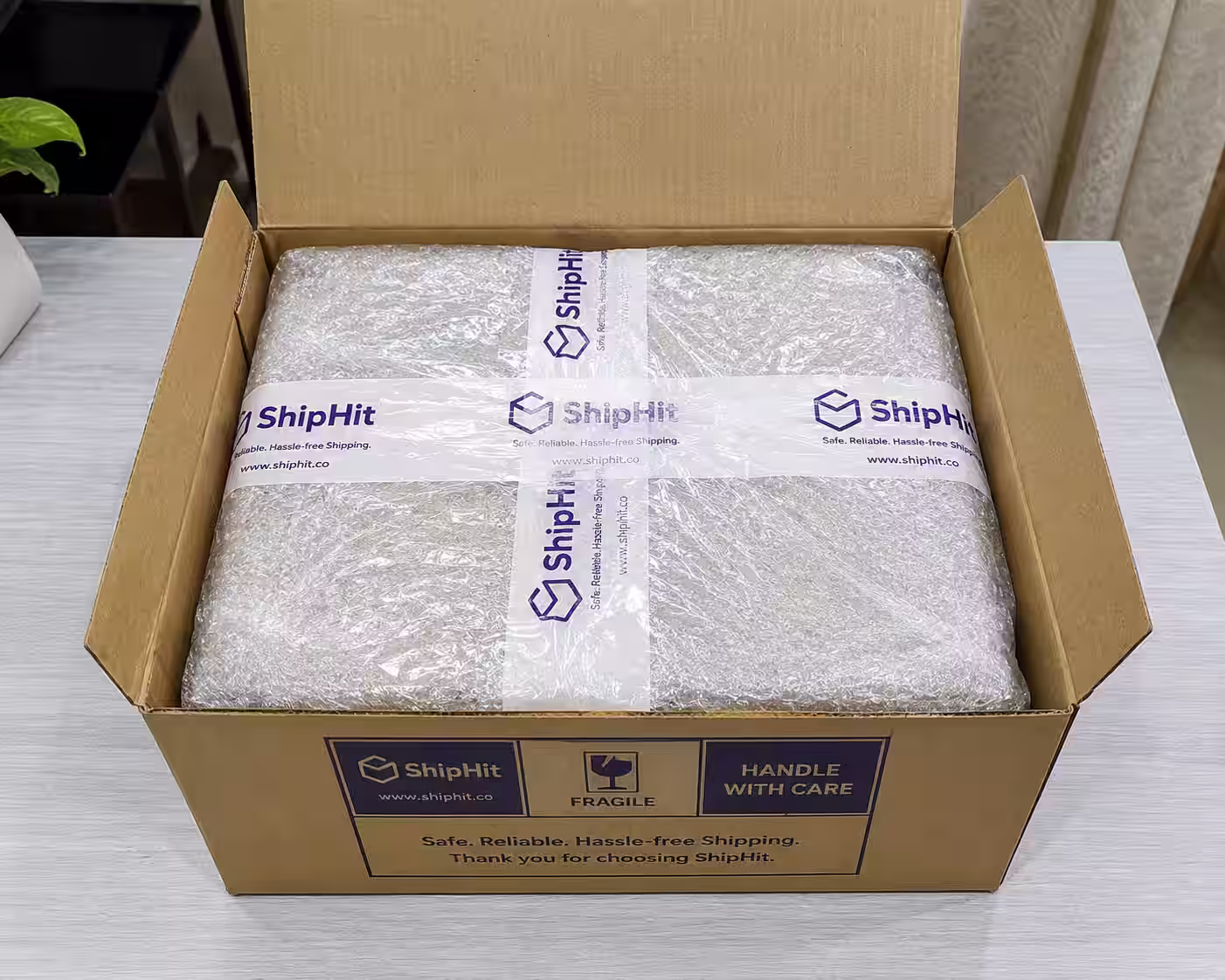 Properly packed parcel for international shipping from Chennai — minimal space, secure packing