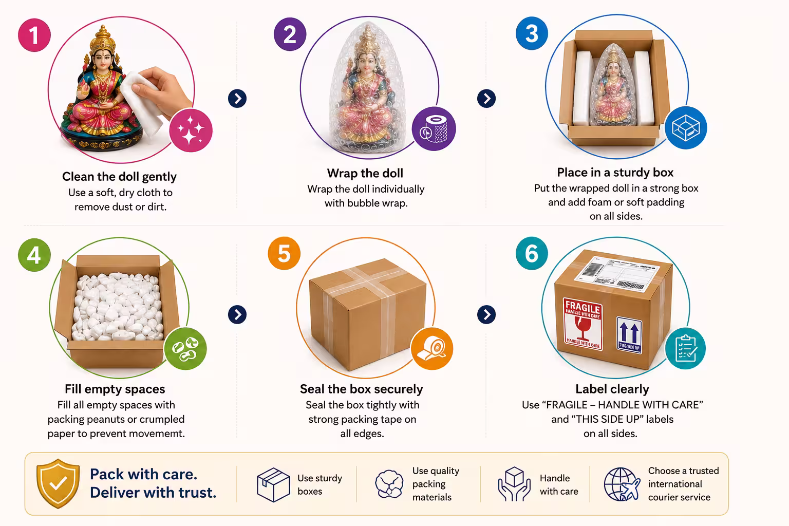 International Courier for Golu Dolls & Navratri Bommai | Shipping from India Worldwide