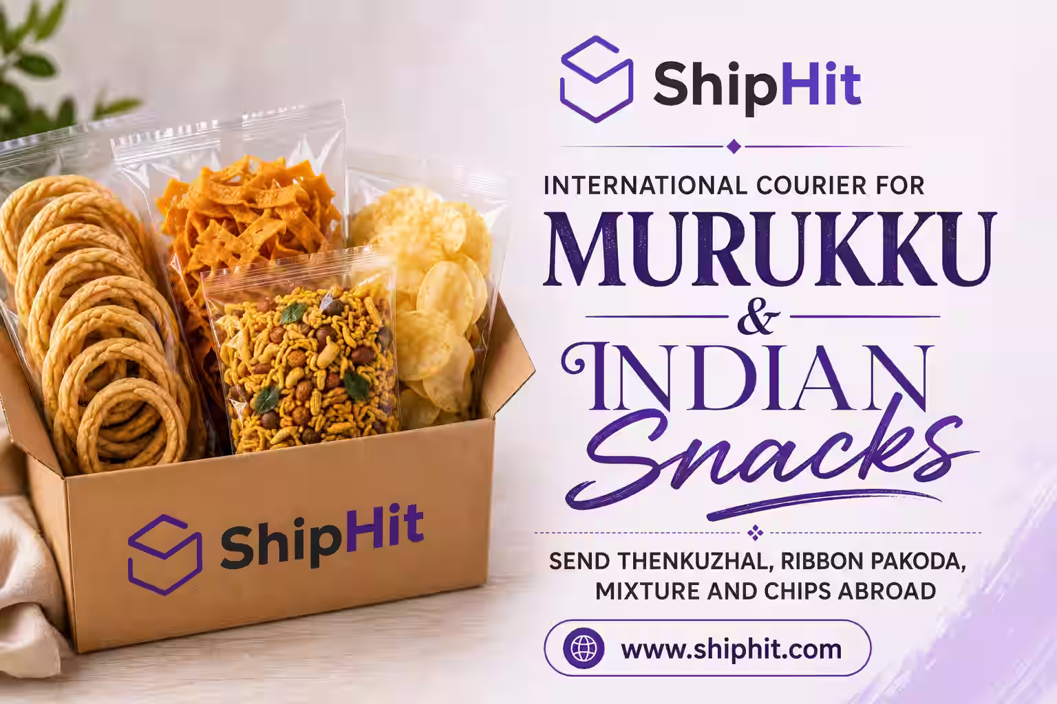 International Courier for Homemade Indian Snacks from India