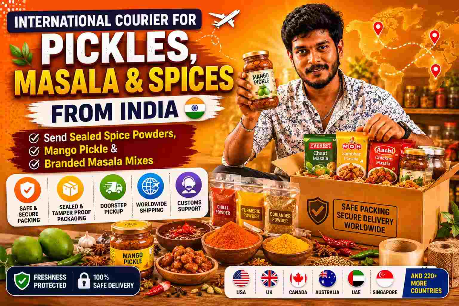 Can You Send Pickles, Spices & Masala Abroad from India? Complete Guide
