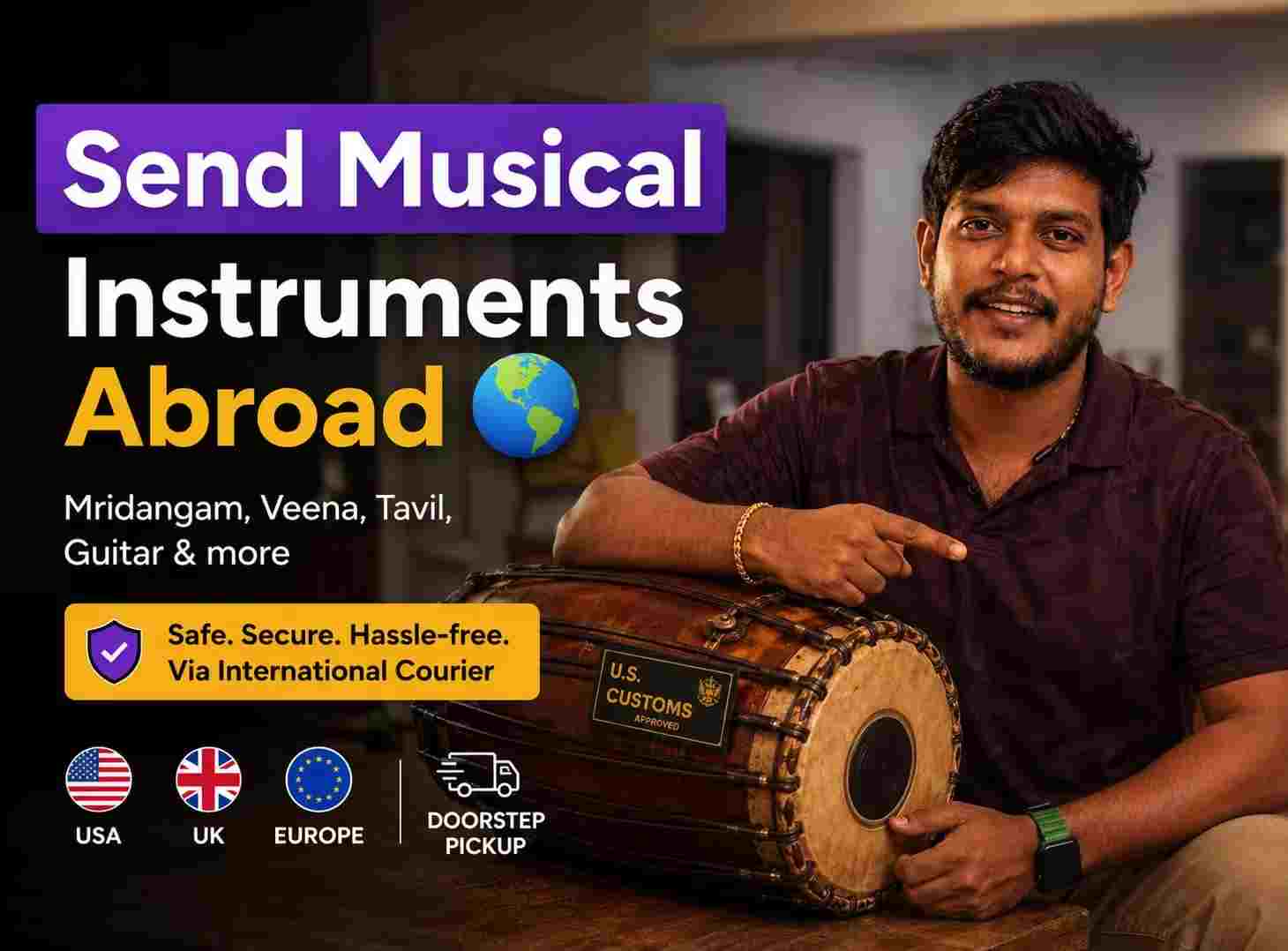 How to Send Musical Instruments Internationally from India
