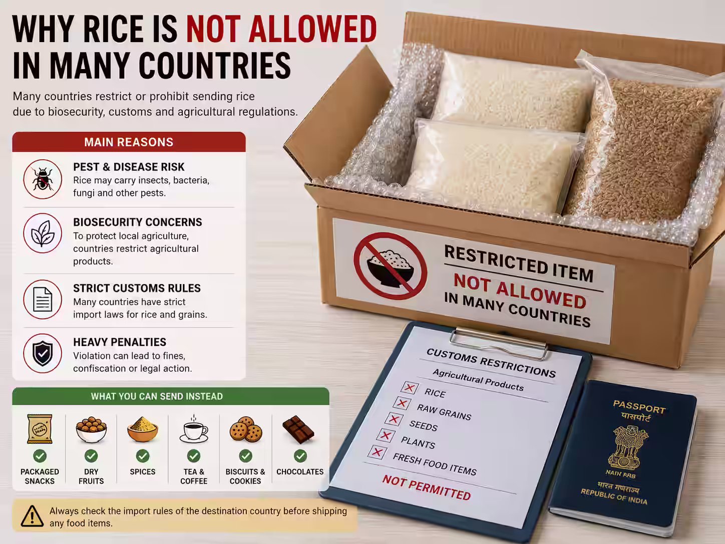 Indian sweets and snacks sealed, cushioned and boxed for international shipping