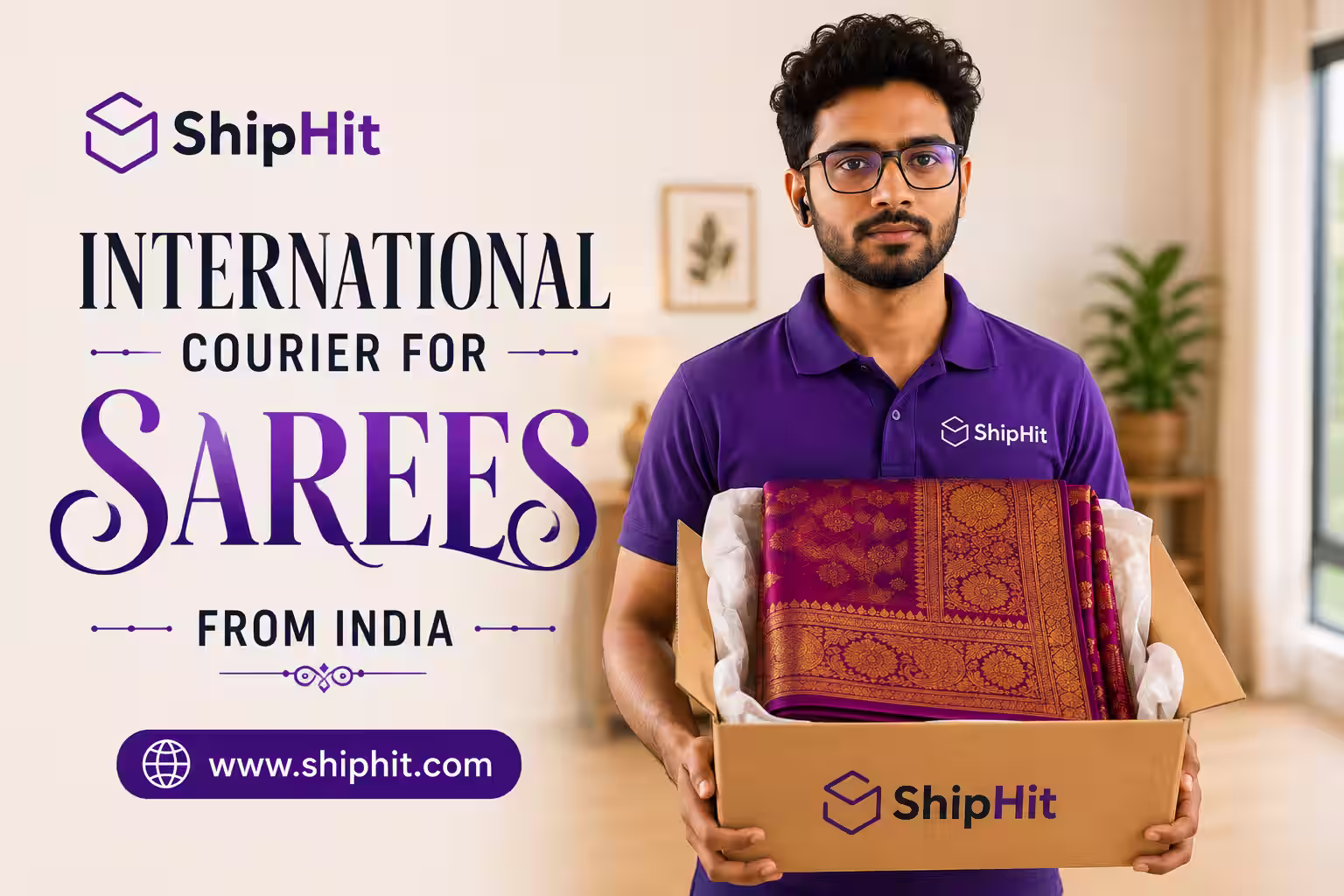 International Courier for Sarees from India