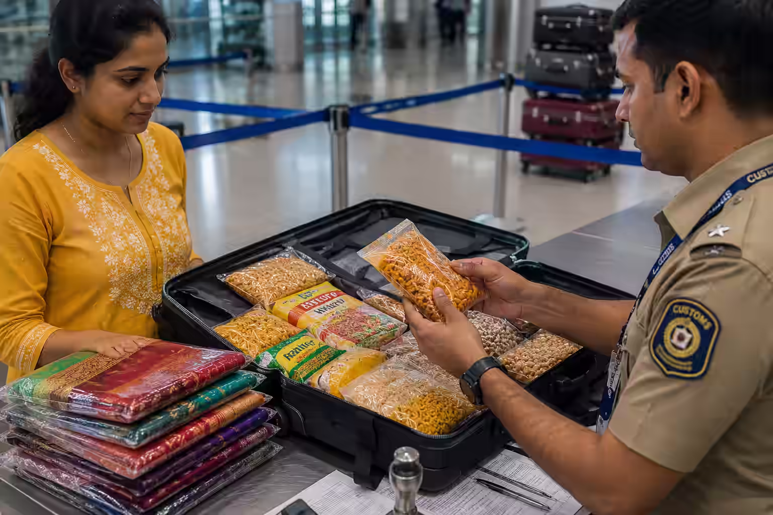 ShipHit courier delivering a Kanjivaram saree package from India to NRI doorstep in UK USA Canada