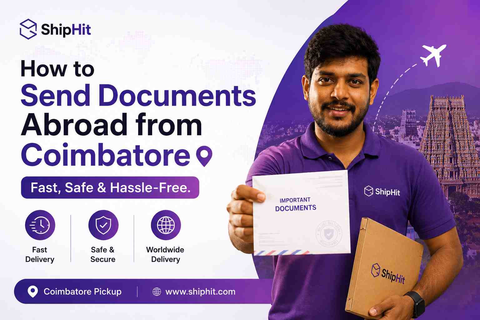 How to Send Documents Abroad from Coimbatore – Fast, Safe & Hassle-Free