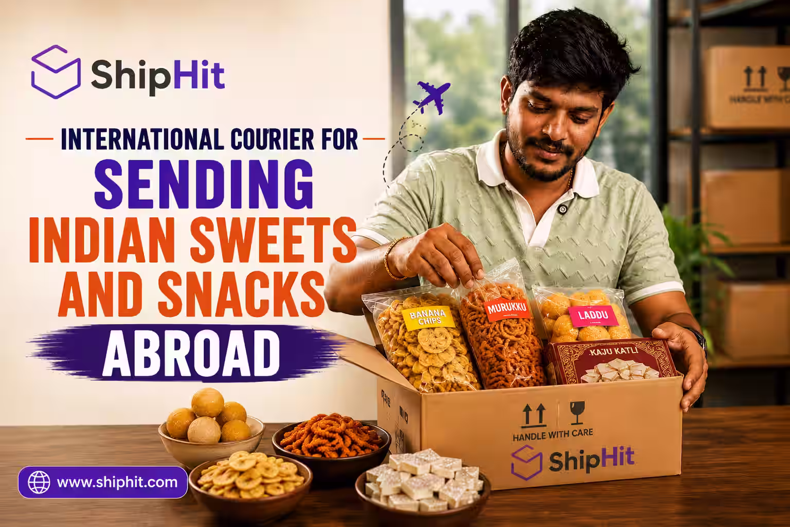 International Courier for Indian Sweets & Snacks from India